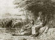 Jean Francois Millet, Two shepherden